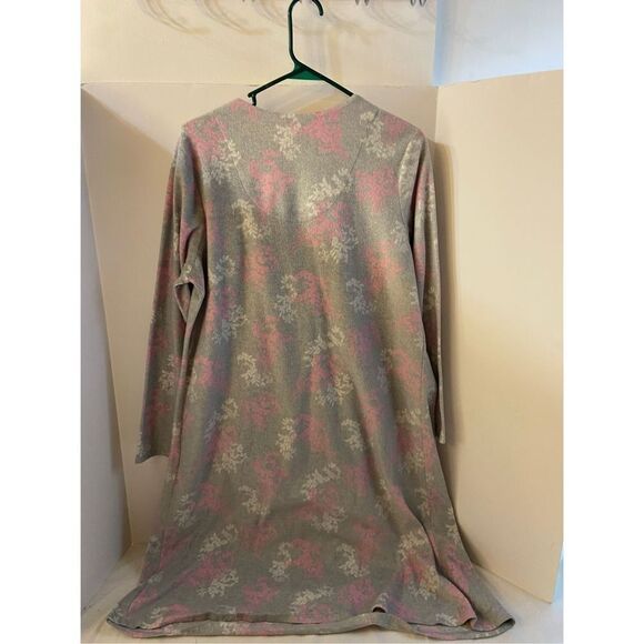 Celestial dreams Xl fleece gown gray pink rn #17373 - Picture 3 of 6